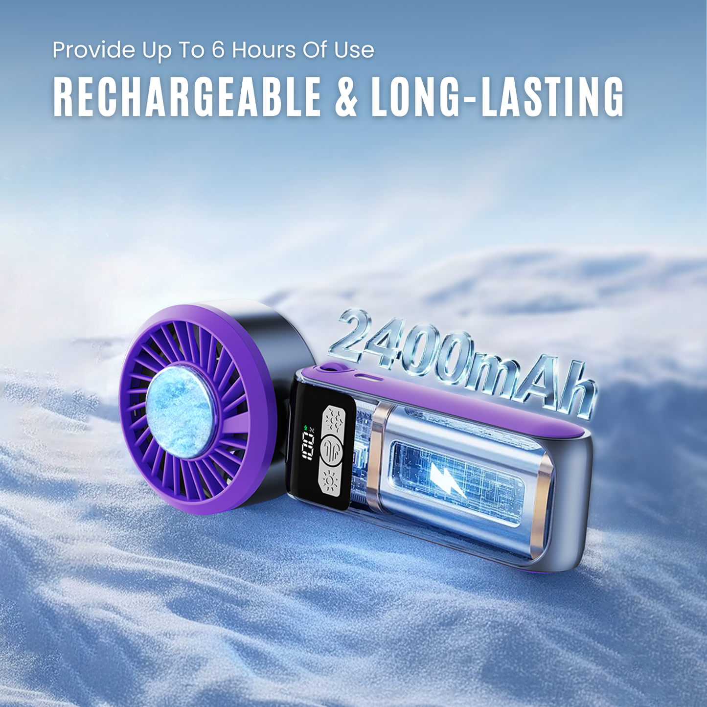 Jabees FrostOne Fold – Foldable Handheld Fan with Cooling Plate