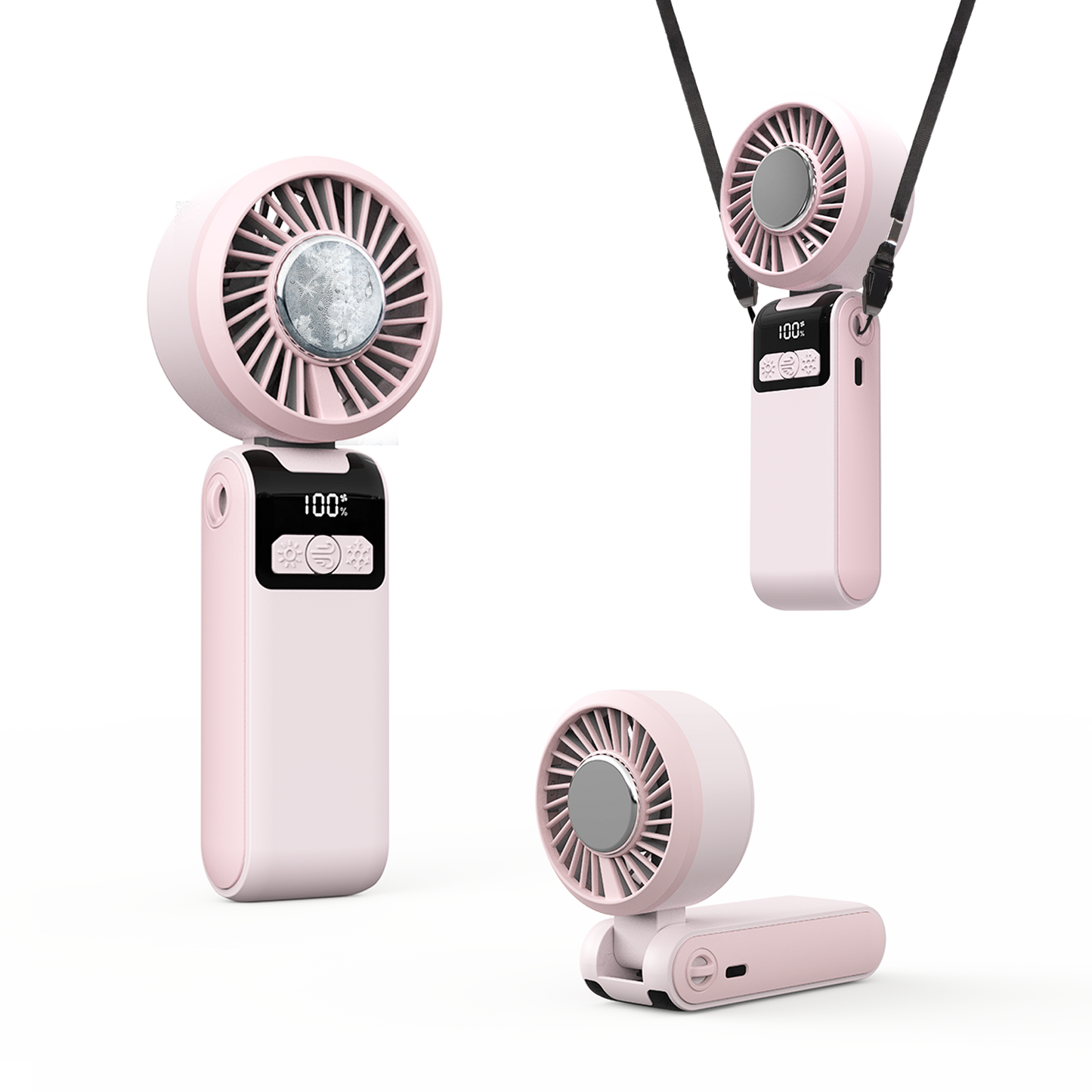 Jabees FrostOne Fold – Foldable Handheld Fan with Cooling Plate